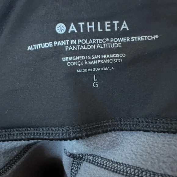 NWT Athleta Altitude Pants - Polartec Power Stretch - Picture 9 of 13
